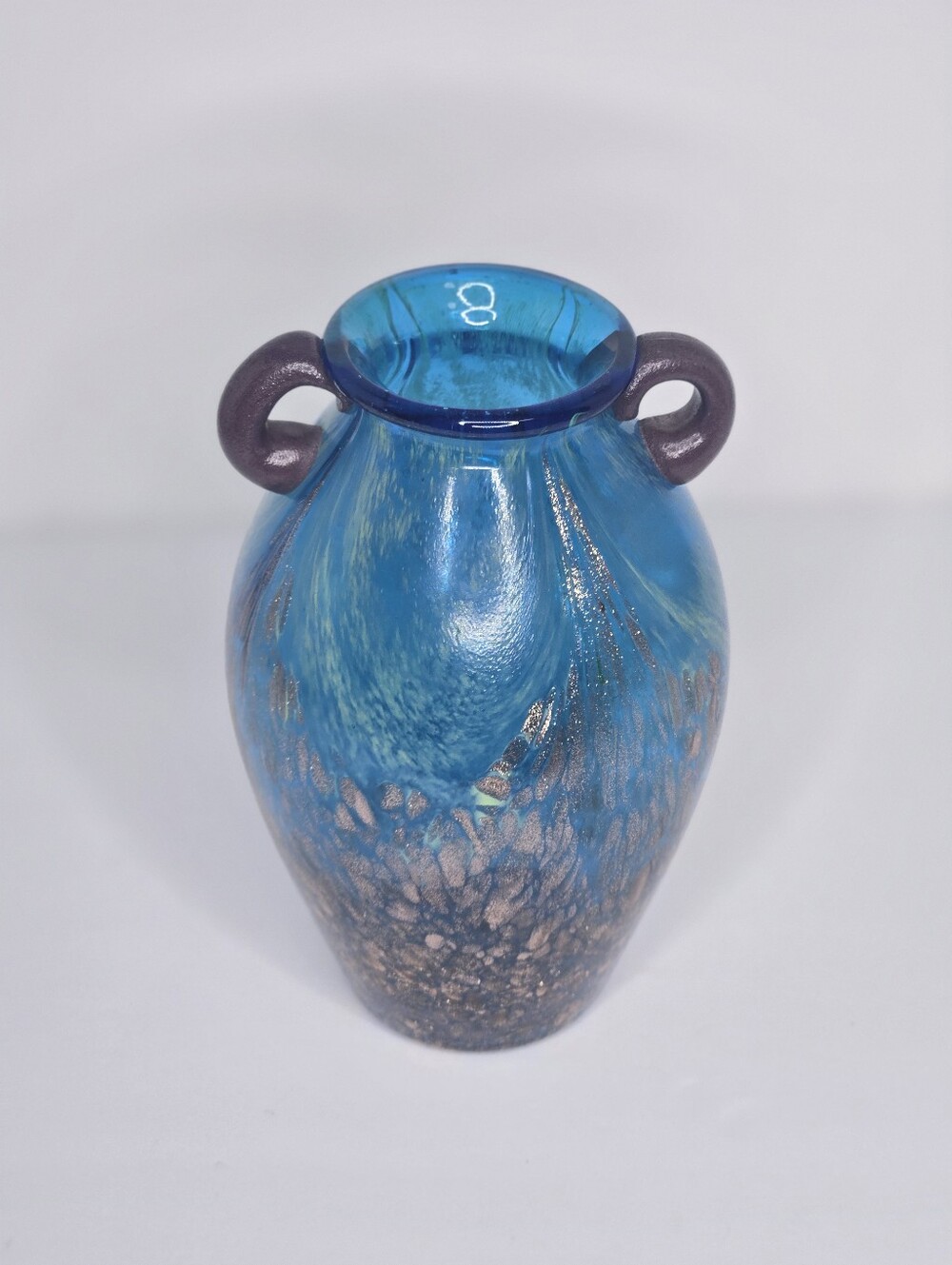 Vintage Dale Tiffany Amphora Adventurine Copper Flecked Vase